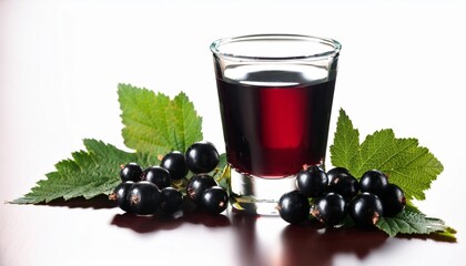 Sticker - black currant liquor and ripe juicy berries