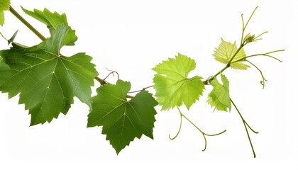 Canvas Print - grape leaves vine plant hanging branch grapevine with tendrils