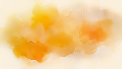 Wall Mural - yellow orange watercolour background watercolor effect
