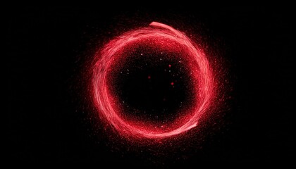 Wall Mural - red abstract ring particle effect swirling particles visual effect layer overlay isolated on transpa