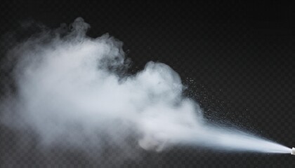 Wall Mural - foggy air with water spray isolated on transparent background
