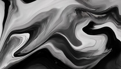 Wall Mural - abstract wallpaper with wavy watercolor effects in liquid black and white nice texture and very artistic