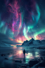 northern lights wallpaper hd.generative ai