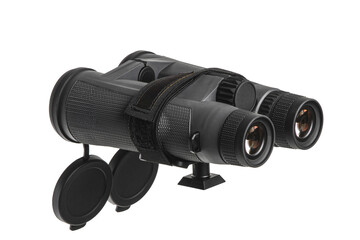Wall Mural - Modern binoculars. An optical instrument for observation at long distances. Isolate on a white back.