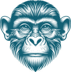 Wall Mural - monkey tattoo vector