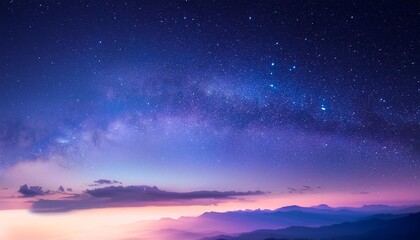 sky at night with stars clouds blue and purple gradient space galaxy observing the stars astronomy night sky environment background dark sunset sunrise