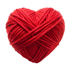 red heart shaped wool yarn