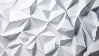 abstract white 3d polygonal background generative ai