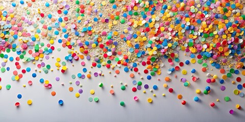 Wall Mural - Playful confetti dance on light background, celebration, party, fun, vibrant, colorful, festive, abstract, happiness, joyful