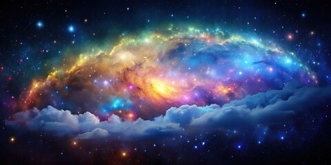 Wall Mural - colorful galaxy cloud filled with stars in the night cosmos, nebula, galaxy, stars, night, cosmos, s