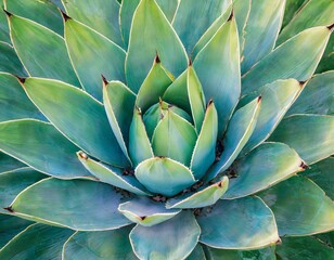 abstract agave plant floral pattern dragon tree, blue fox tail agave floral green pattern