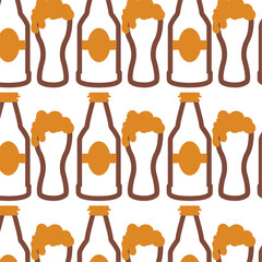 Wall Mural - beer icon pattern background beverage Vector