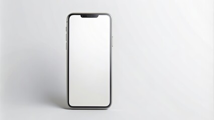 Sticker - Smartphone mockup template on white background , technology, design, blank screen, digital, communication, device