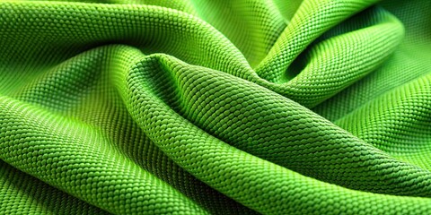 Sticker - Close up of green fabric with textured surface, green, fabric, textured, close up, detail, material, organic, texture, cloth