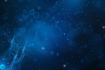 Wall Mural - Dark blue background with glowing particles, creating a mesmerizing and futuristic visual effect. Ideal for technology, space, and sci-fi themes.