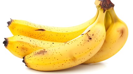 Canvas Print - Three Yellow Bananas with Brown Spots