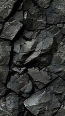 A seamless black stone texture perfect for creative graphic design applications