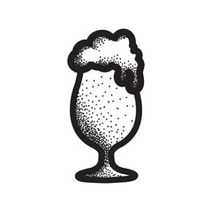 Wall Mural - Isolated glass beer sketch icon Vector