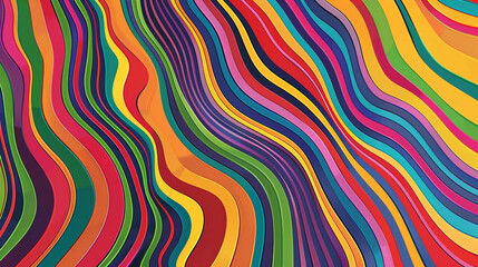 Vector illustration of rainbow psychedelic wave pattern. Rainbow psychedelic wave pattern. Rainbow color stripes. hypnotic line abstract background which is very good