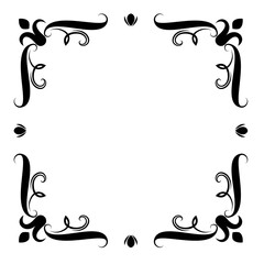 Wall Mural - Square Vintage Frame Border Set