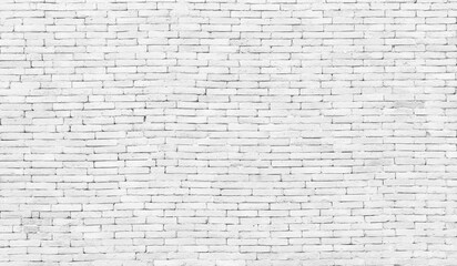 Wall Mural - white brick wall texture used as background