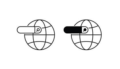 Internet icon design with white background stock illustration