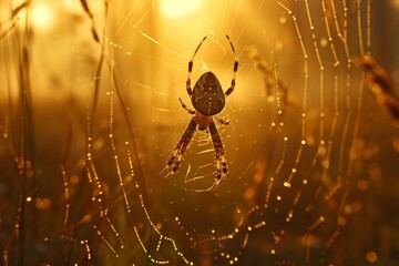close up spider web