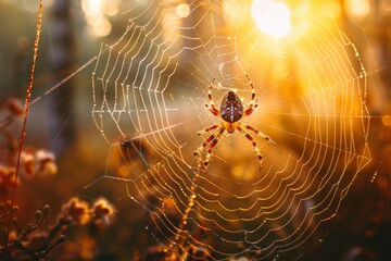 close up spider web