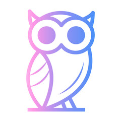 Wall Mural - owl Line Gradient Icon