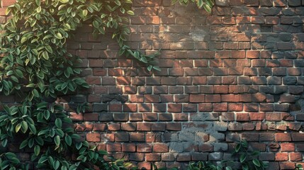 Sticker - Background design with copy space on brick wall texture