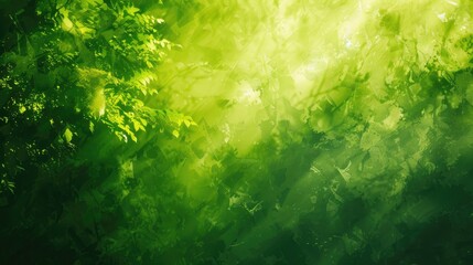 Sunlit green abstract natural backdrop