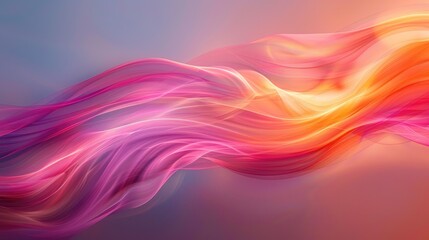 Sticker - Colorful curved waves creating a dynamic flow