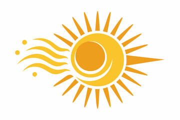 Wall Mural - Sunshine Logo in Waves Vector Illustration of graphic 