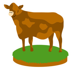 Wall Mural - Cow in the grass vector