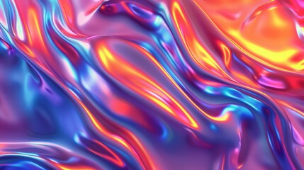 Wall Mural - Abstract flowing liquid with gradient hues