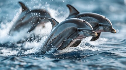 Canvas Print - Bottlenose Dolphins in Tropical Seas