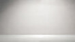 © Fuljan - Minimal Light Gray Cement Background with Grainy Noise Texture for Product Presentation - Window Shadows and Light on Plaster Wall. Made with Generative AI Technology