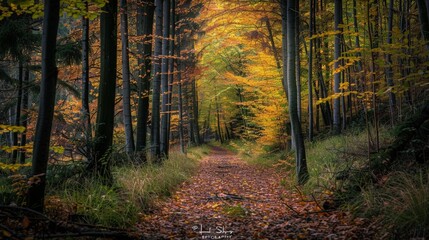 Canvas Print - The forest changes with the seasons, from the fresh greens of spring to the fiery hues of autumn