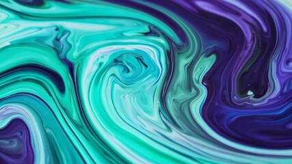 Wall Mural - Abstract swirling pattern with green and purple