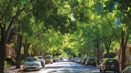 Tree-lined streets offer a serene retreat from urban hustle and bustle