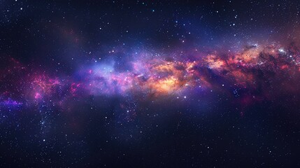 Wall Mural - mystical milky way galaxy and starry night astronomy background for design