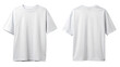 © tarakacraft - white oversized t shirt front and back for mockup isolated on white background