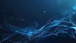 © Rahayu - Abstract background with polygonal lines and dots on dark blue, technology or digital marketing concept. Illustration