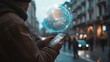 © Boy photographer - Connecting businesses digitally using tablet with global internet network in business communication
