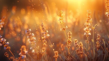 Wall Mural - Lavender Flowers in the Field