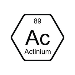 Poster - periodic element icon actinium