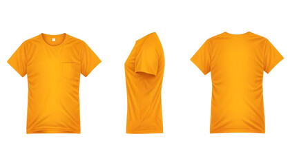 Canvas Print - Orange tshirt collection mockup front back side 13