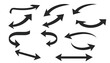 © GUS - Various black arrow icons pointing in different directions 6