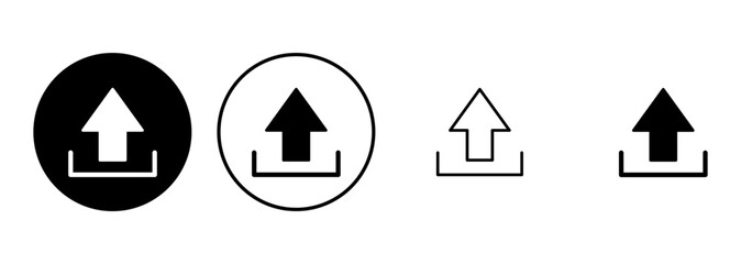 Poster - Upload icon set. load data symbol