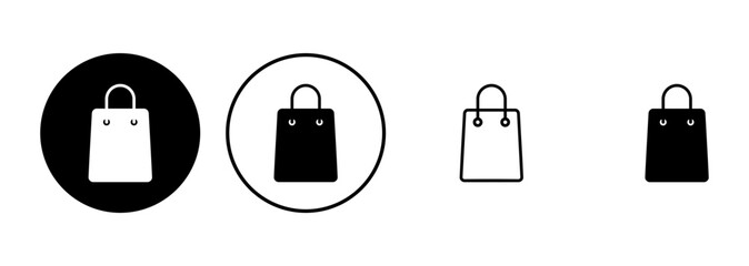 Shopping bag icon set. shopping icon vector